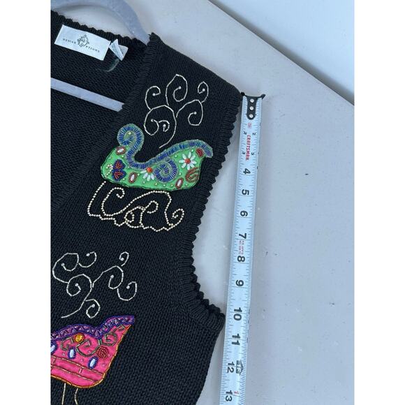 Design Options‎ Phillip Jane Gordon Women’s Sweater Vest Sleigh Holiday Medium - Picture 7 of 9